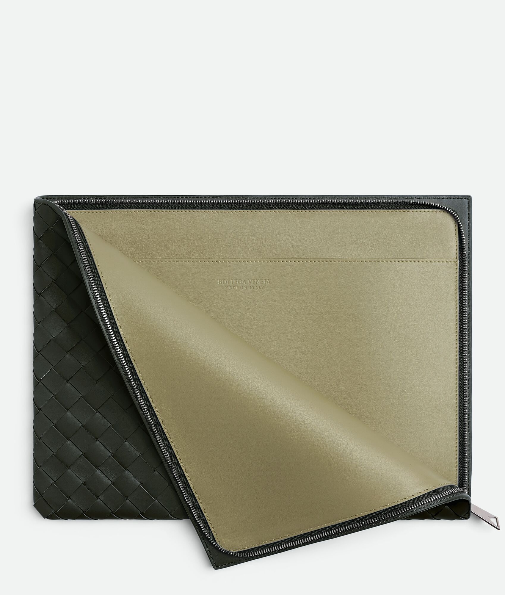 Intrecciato Half Zip Pouch - 2