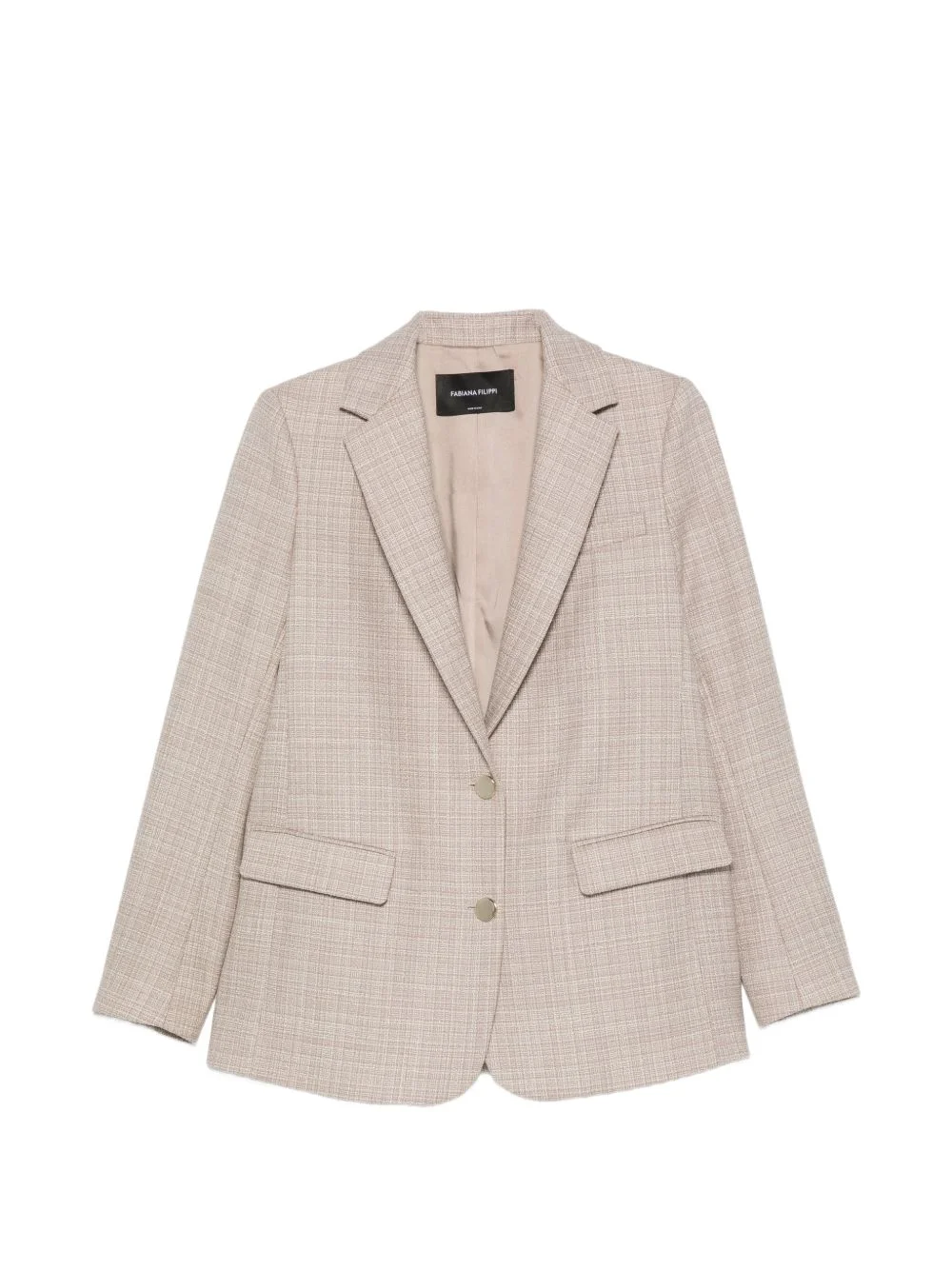 checked-pattern single-breasted blazer - 1