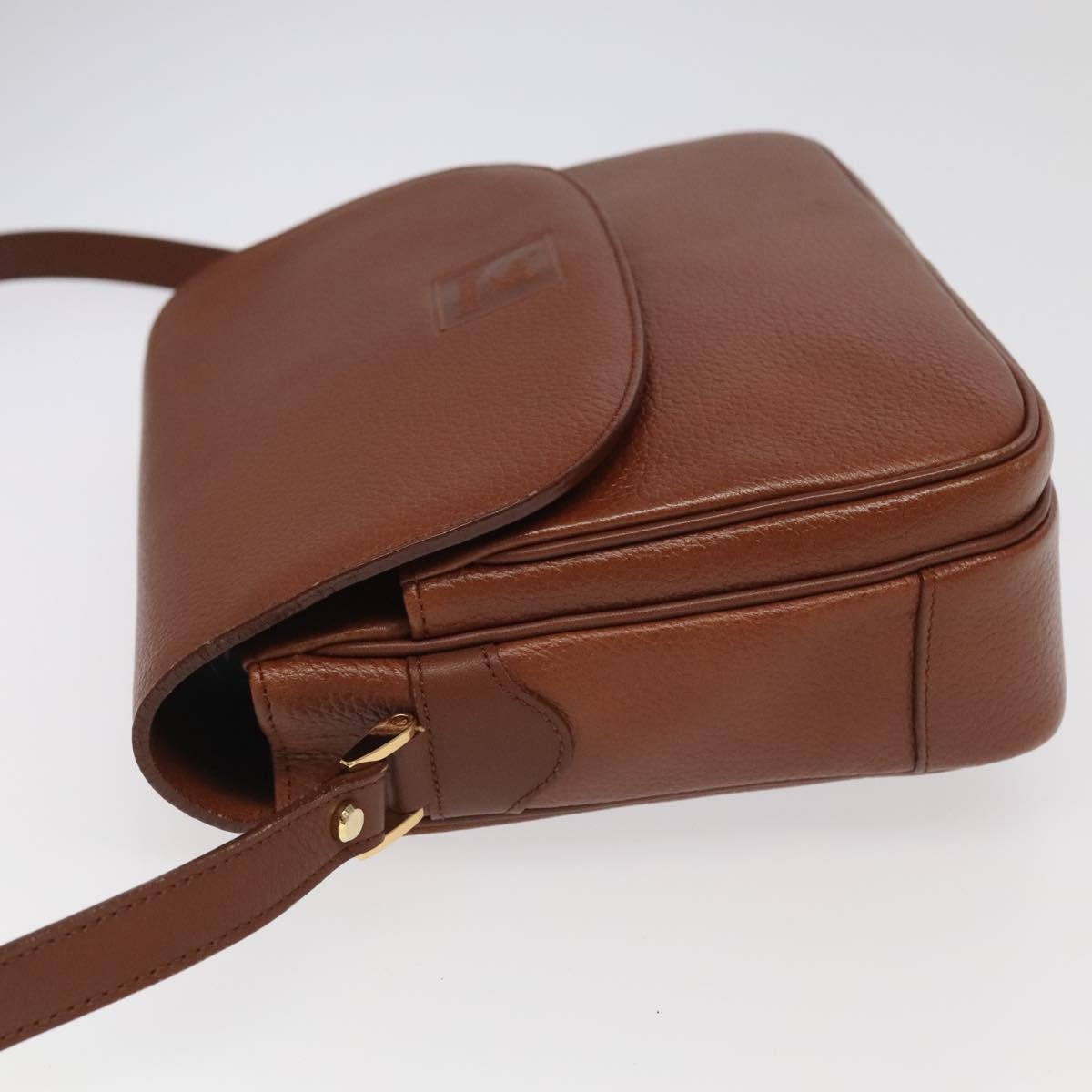 Burberry Shoulder Bag Leather Gold Brown - 4