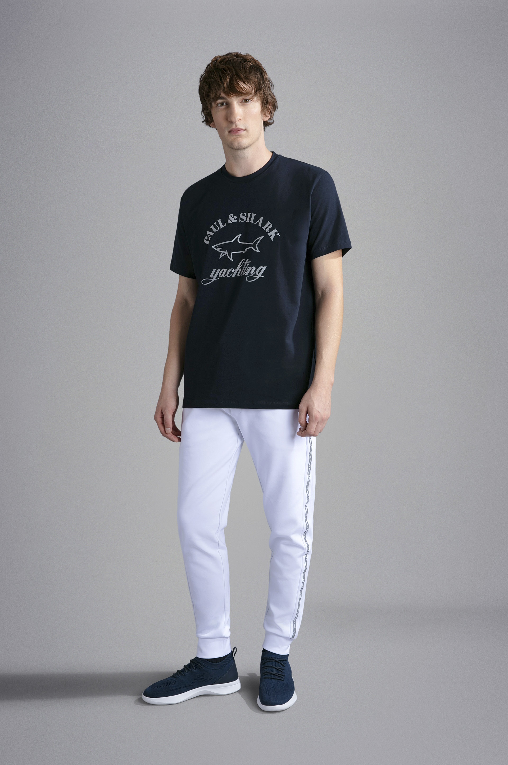 COTTON SPORTS TROUSERS WITH REFLEX PRINT - 2