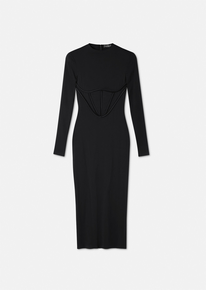 VERSACE Corset Midi Dress - 1007380-1A01253_1B000 | REVERSIBLE