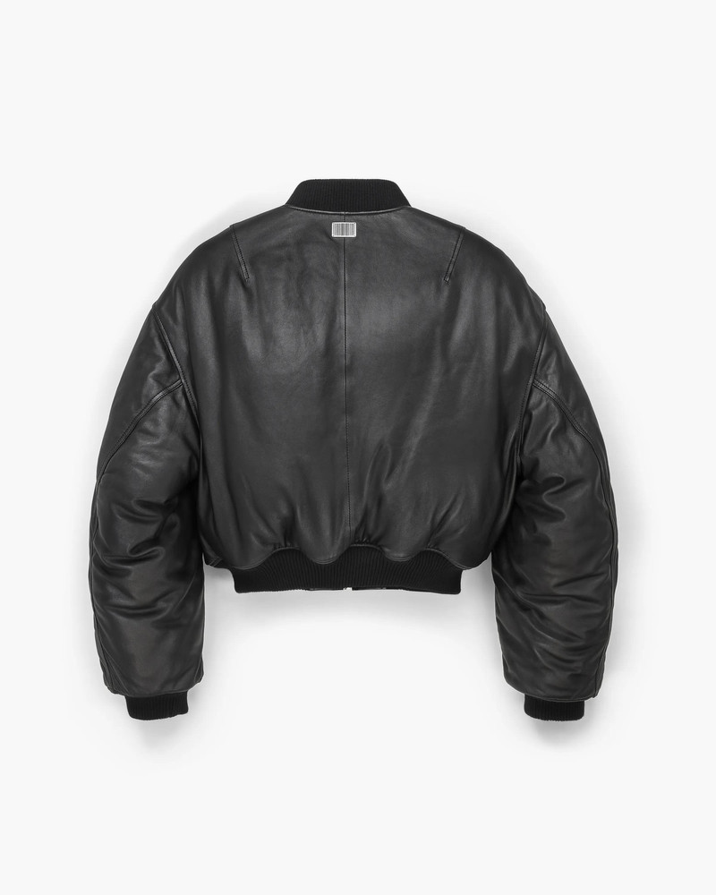 PUFFY LEATHER BOMBER 5