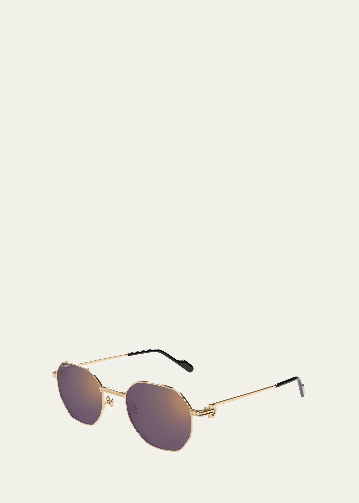 Mirrored Round Metal Sunglasses - 2