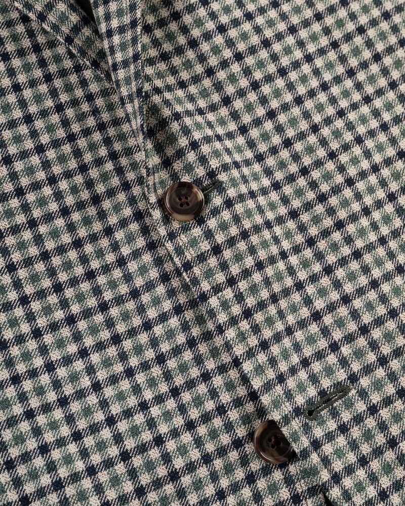 J. PRESS MADE-IN-USA GREEN & BLACK CHECK WOOL/LINEN SPORT COAT outlook