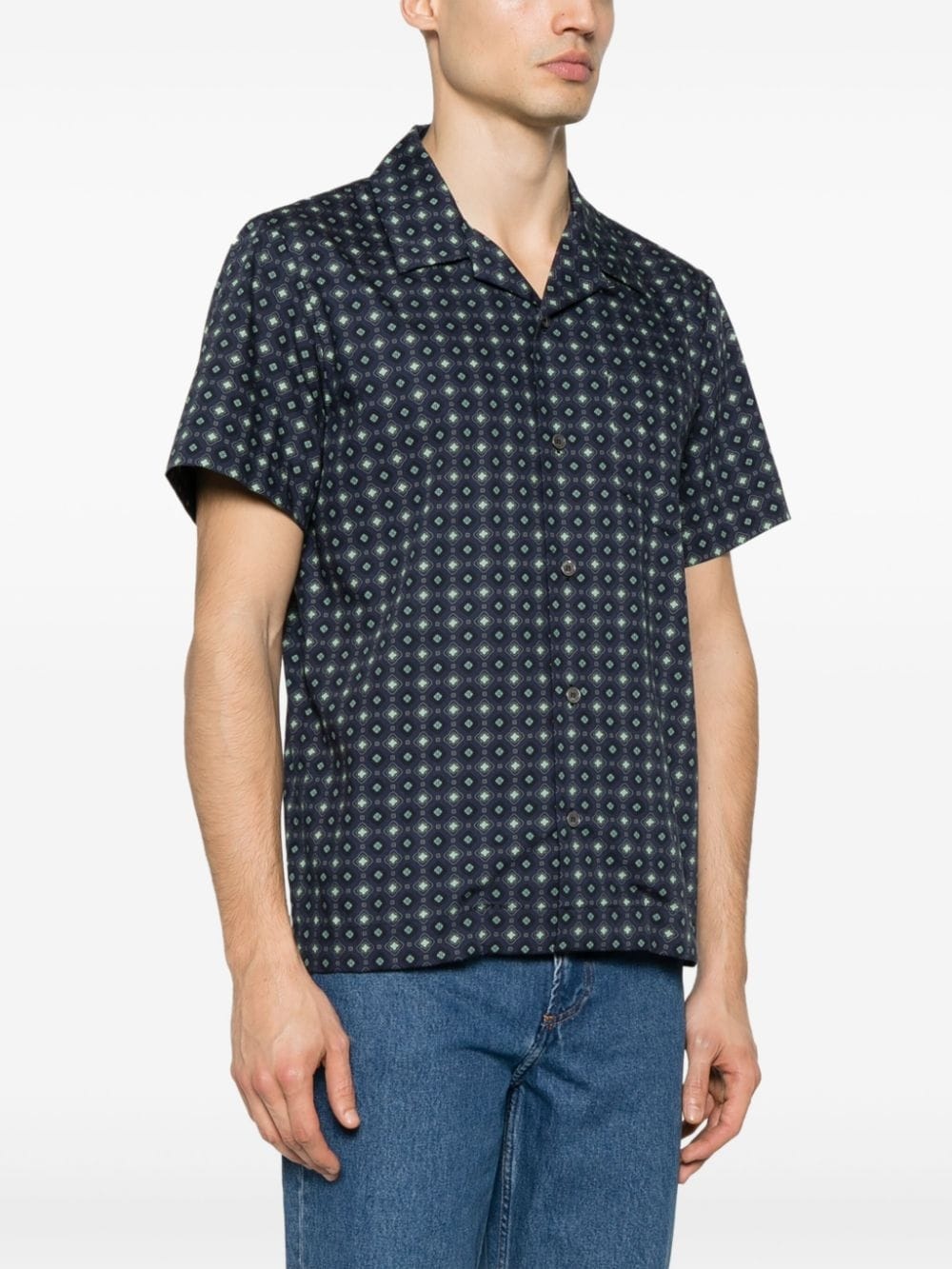 Lloyd geometric-print cotton shirt - 3