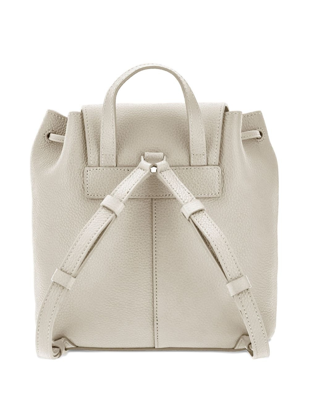 geometric-flap drawstring backpack - 2