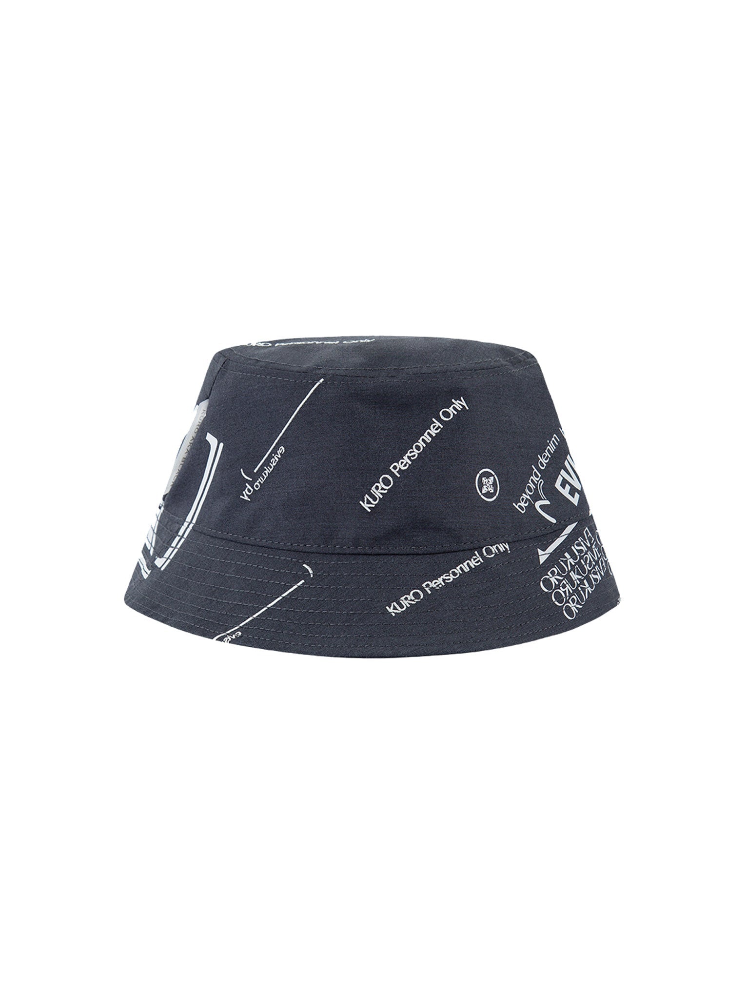 Slogan Embroidered and Logo Print Bucket Hat - 13