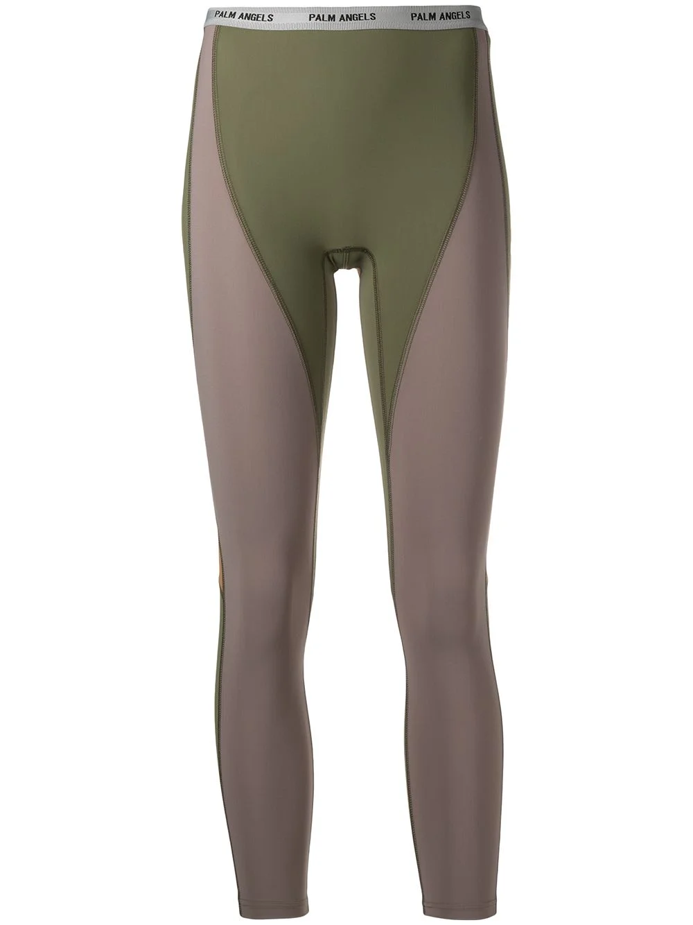 colour-block panelled leggings - 1