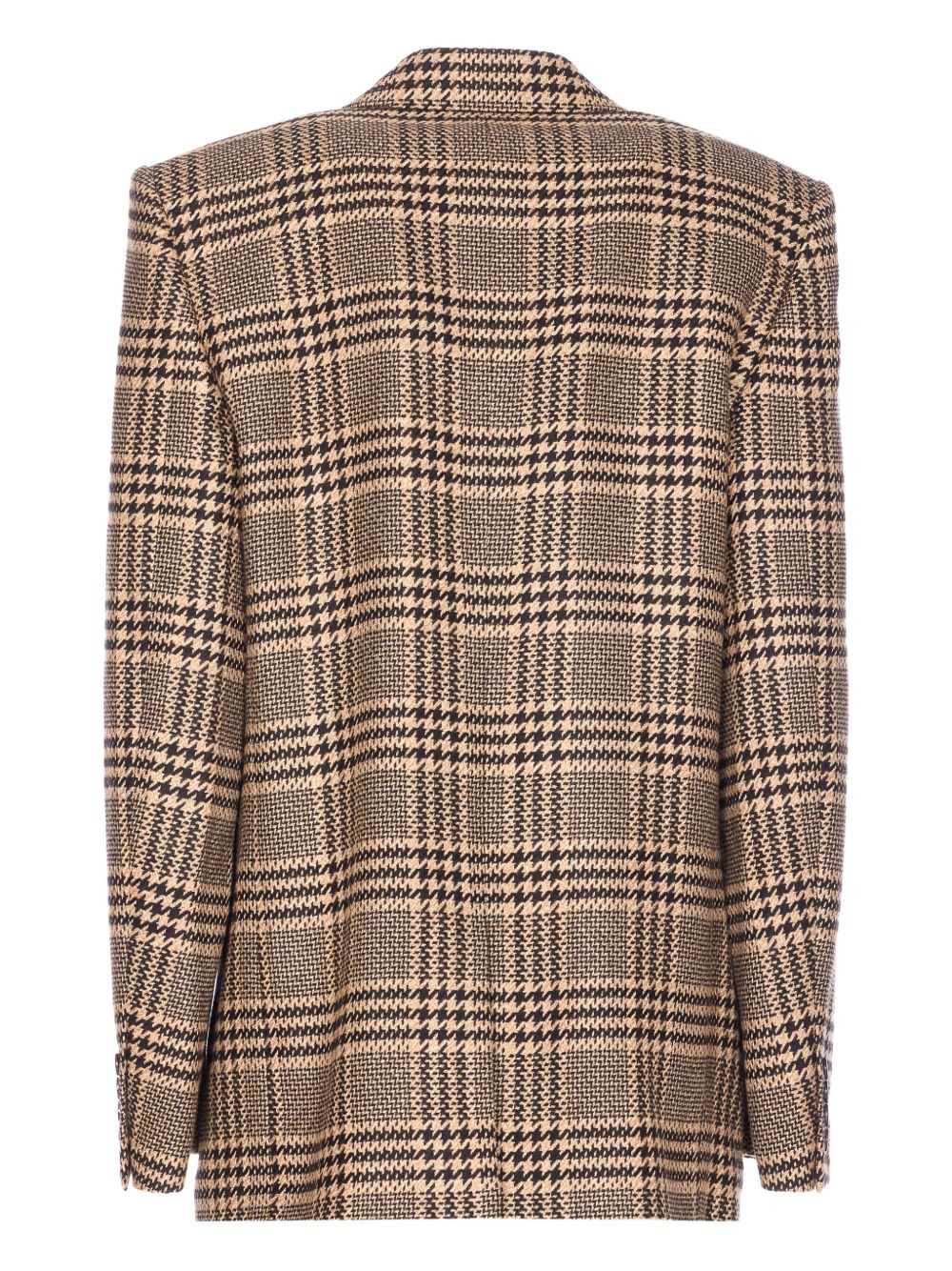 double-breasted check blazer - 2