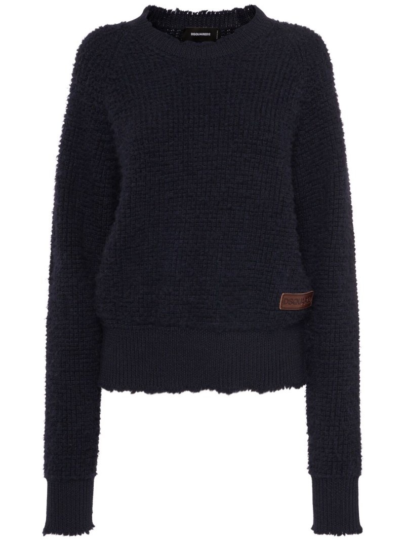 Wool crewneck sweater - 1