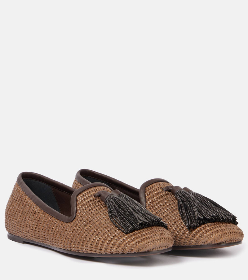 Monili woven tassel loafers - 1