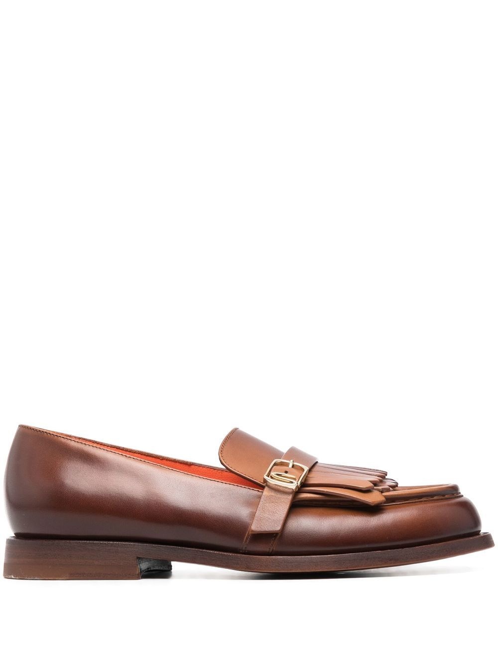 fringe-detail leather loafers - 1