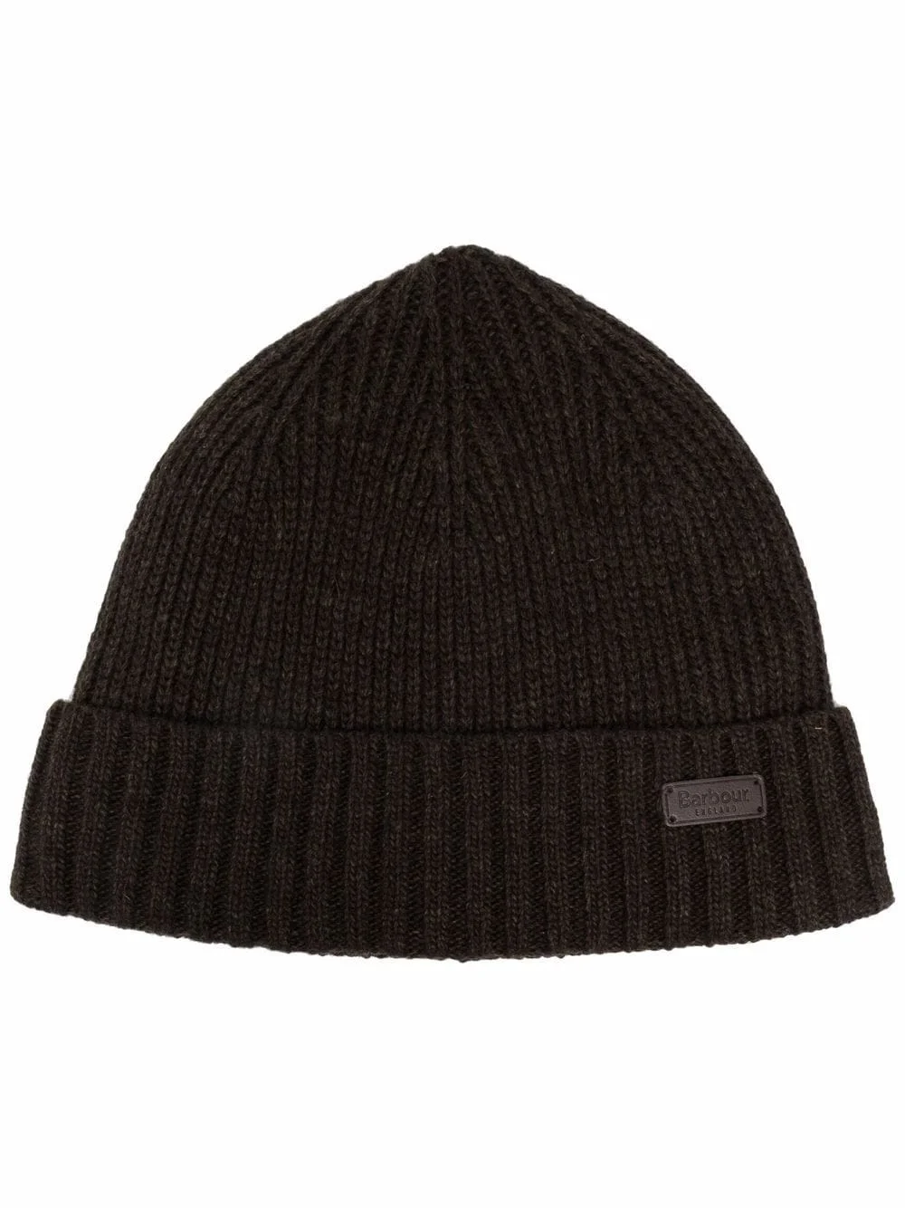 logo-patch knitted beanie - 1