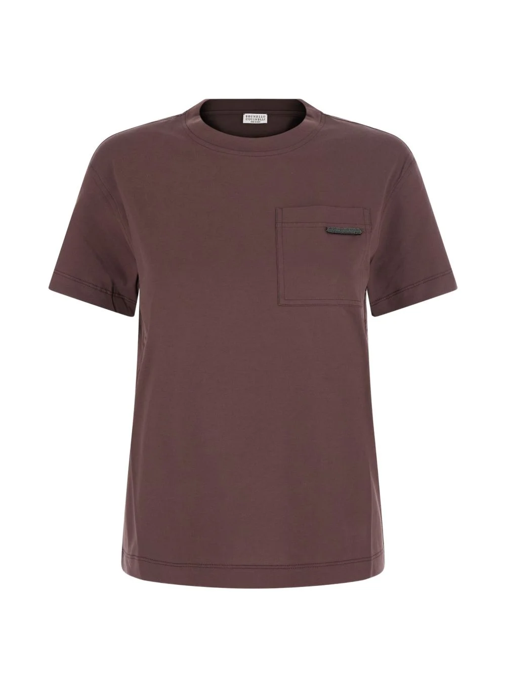 Monili-embellished pocket T-shirt - 1