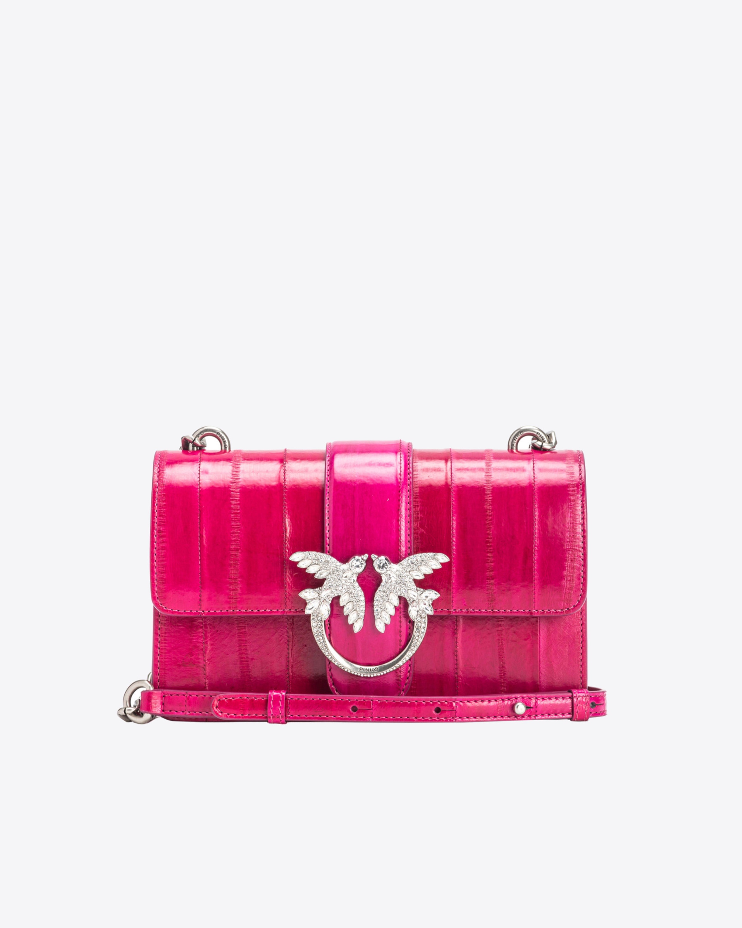 PINKO GALLERIA MINI LOVE BAG ONE IN EEL SKIN - 1