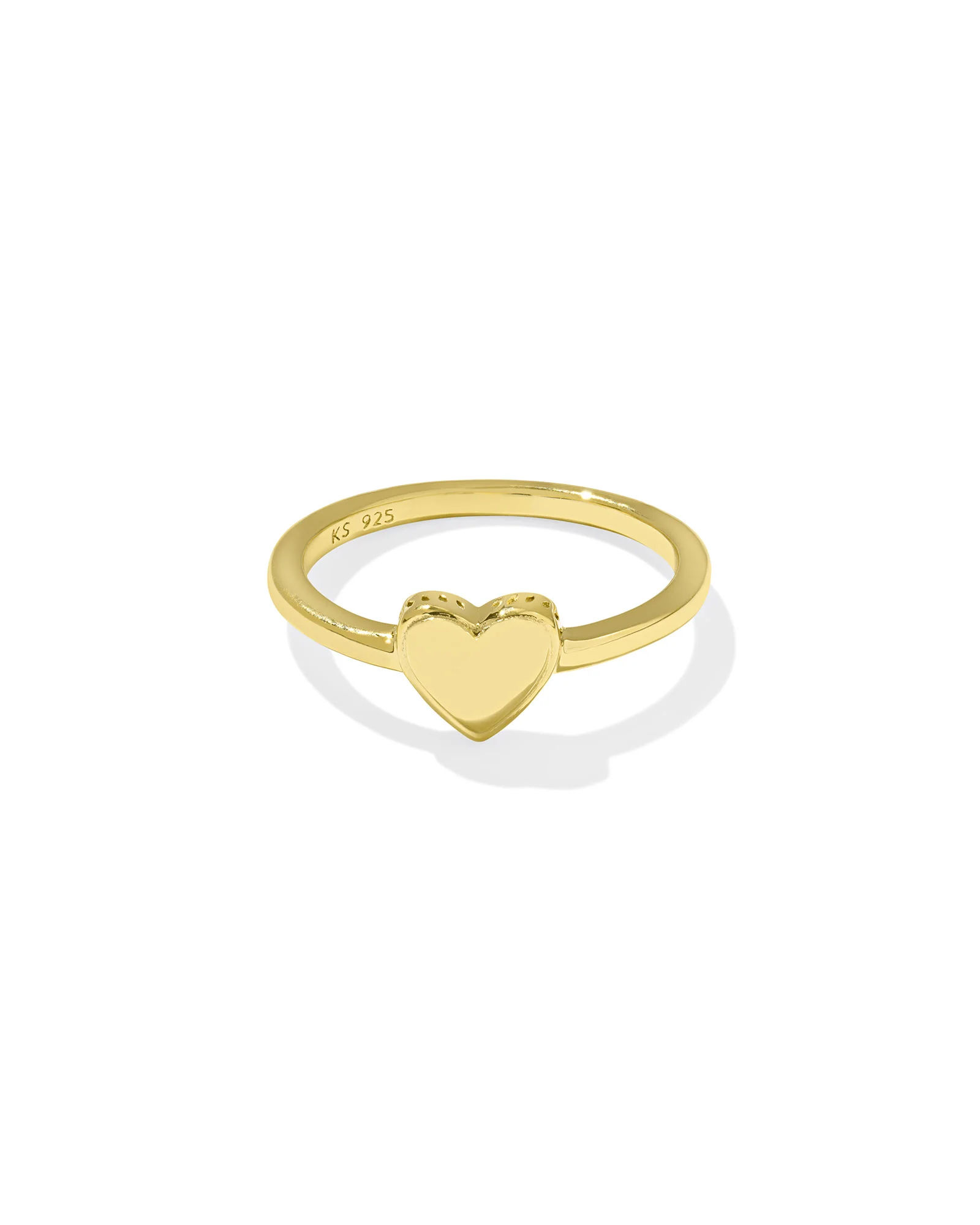 Jasmine Heart Band Ring in 18k Gold Vermeil - 1