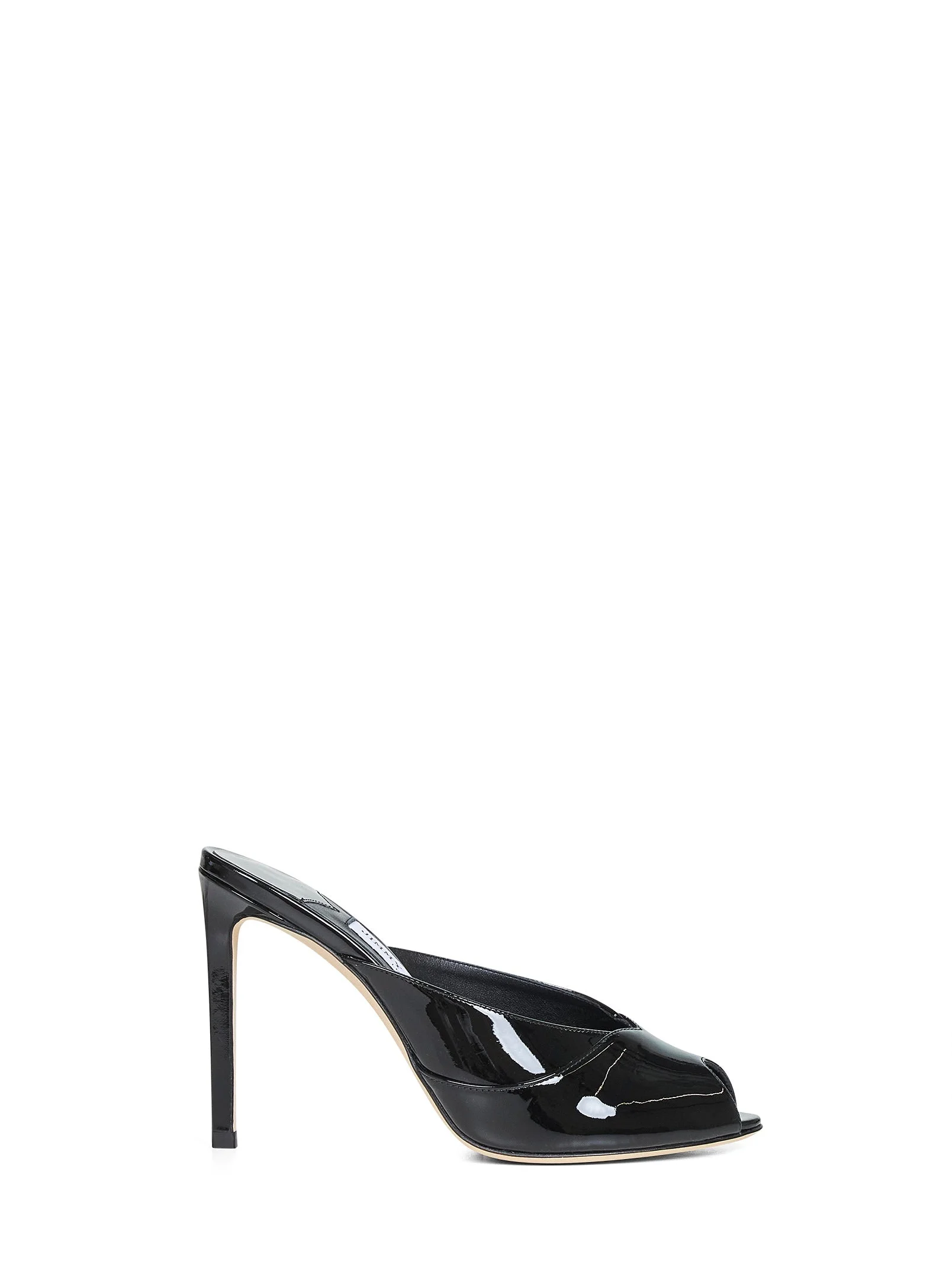Jimmy Choo Women Black Patent Leather Brigitte 100 Mules - 1