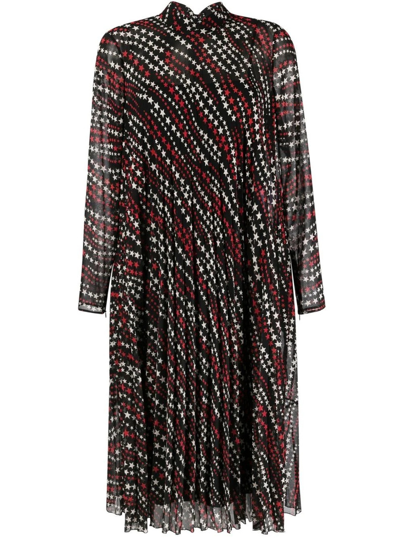 star print pleated dress 1