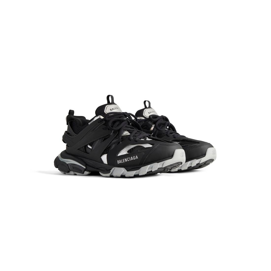 Men's Track Sneaker  in Black/silver - 2