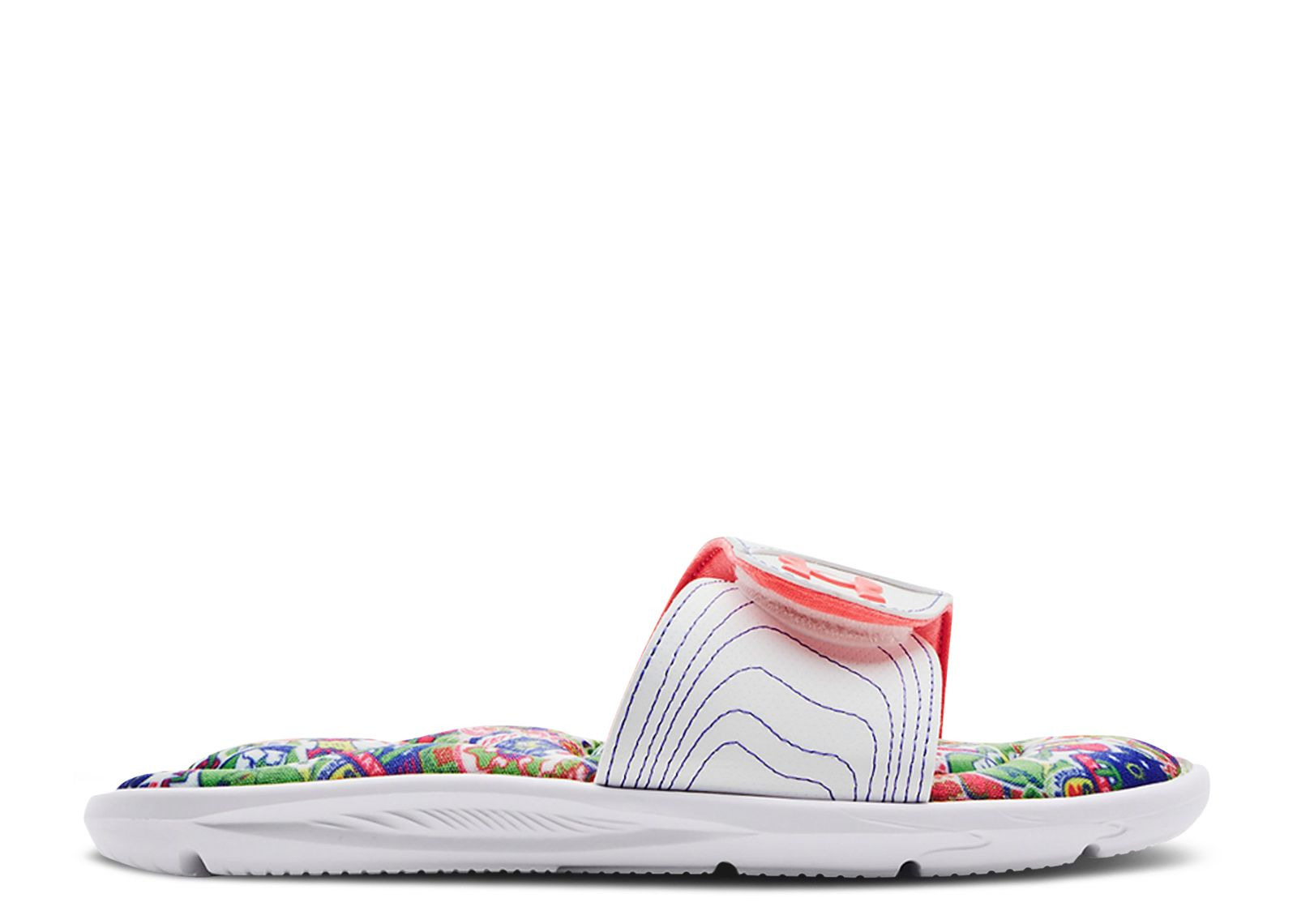 WMNS IGNITE 6 GRAPHIC FOOTBED SLIDE 'WHITE BLITZ RED' - 1