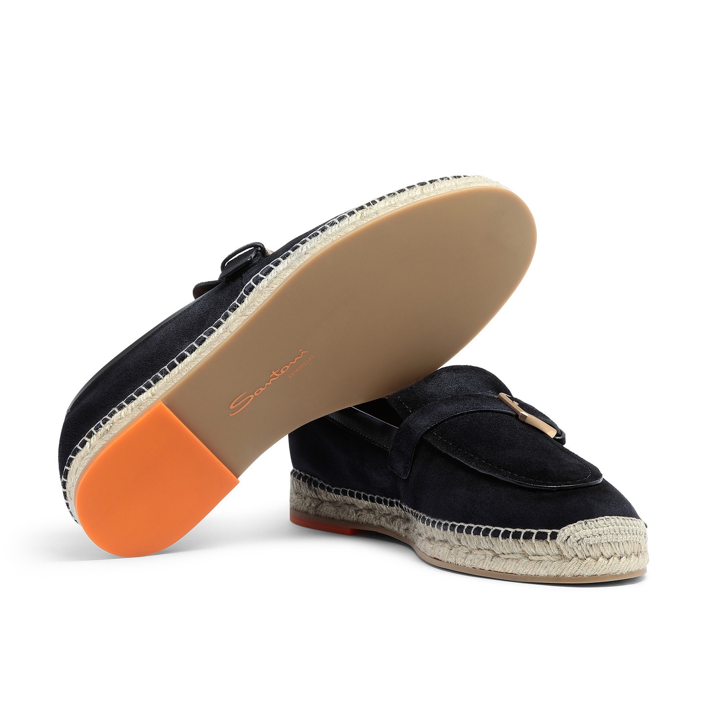 Men's blue suede single-buckle espadrillas - 3
