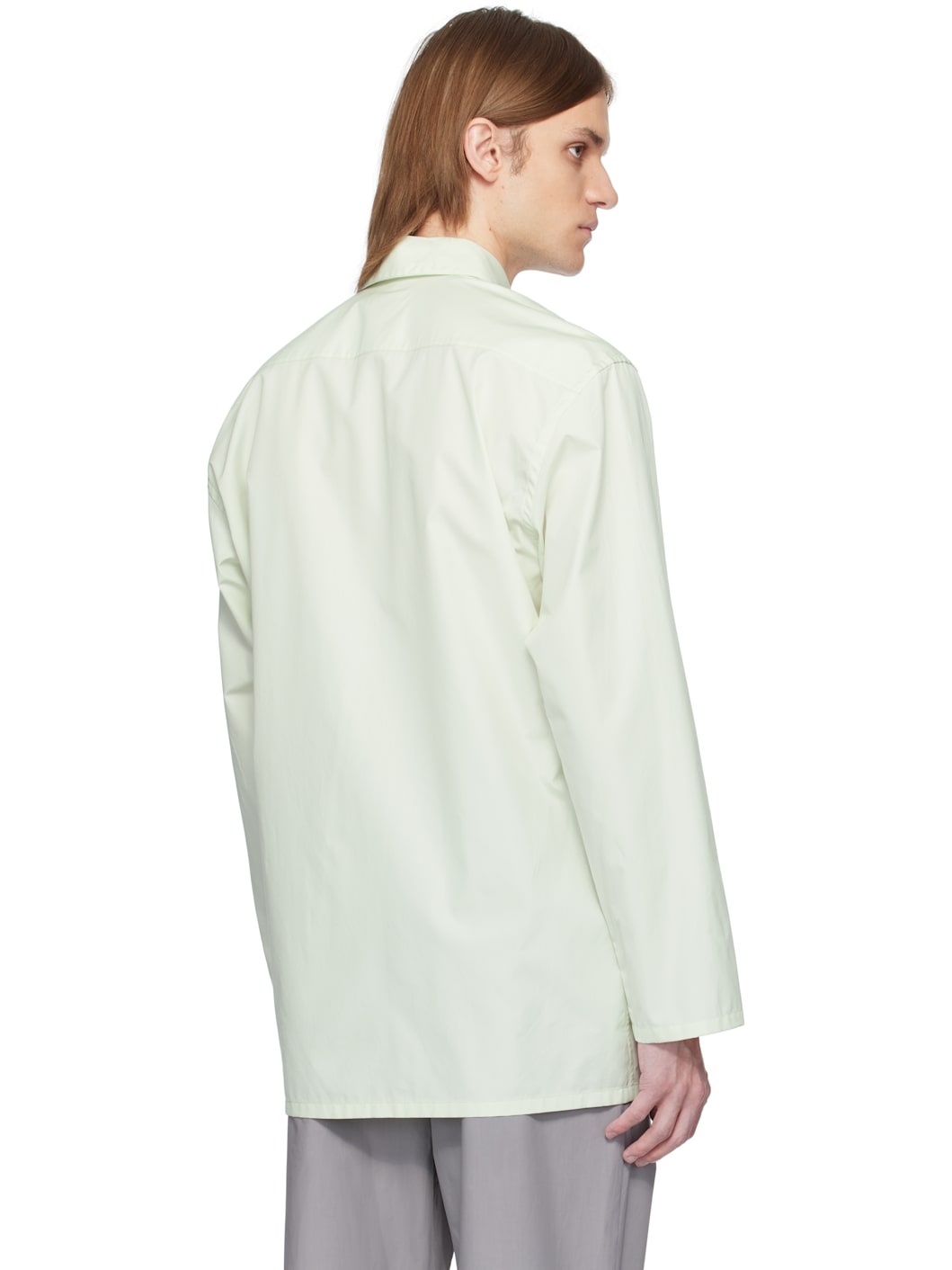 Green Popeline Cotton Shirt - 3