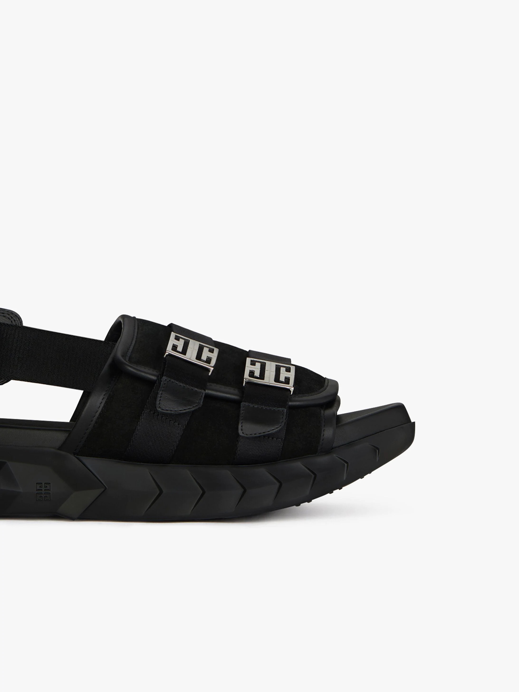 MARSHMALLOW BRIDLE SANDALS IN SUEDE AND LEATHER - 6