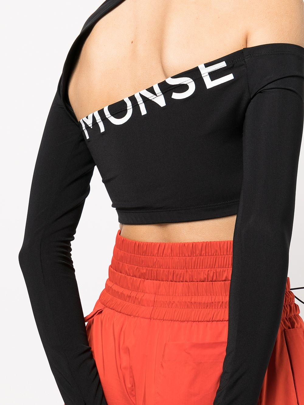 longsleeved cut-out cropped top - 5