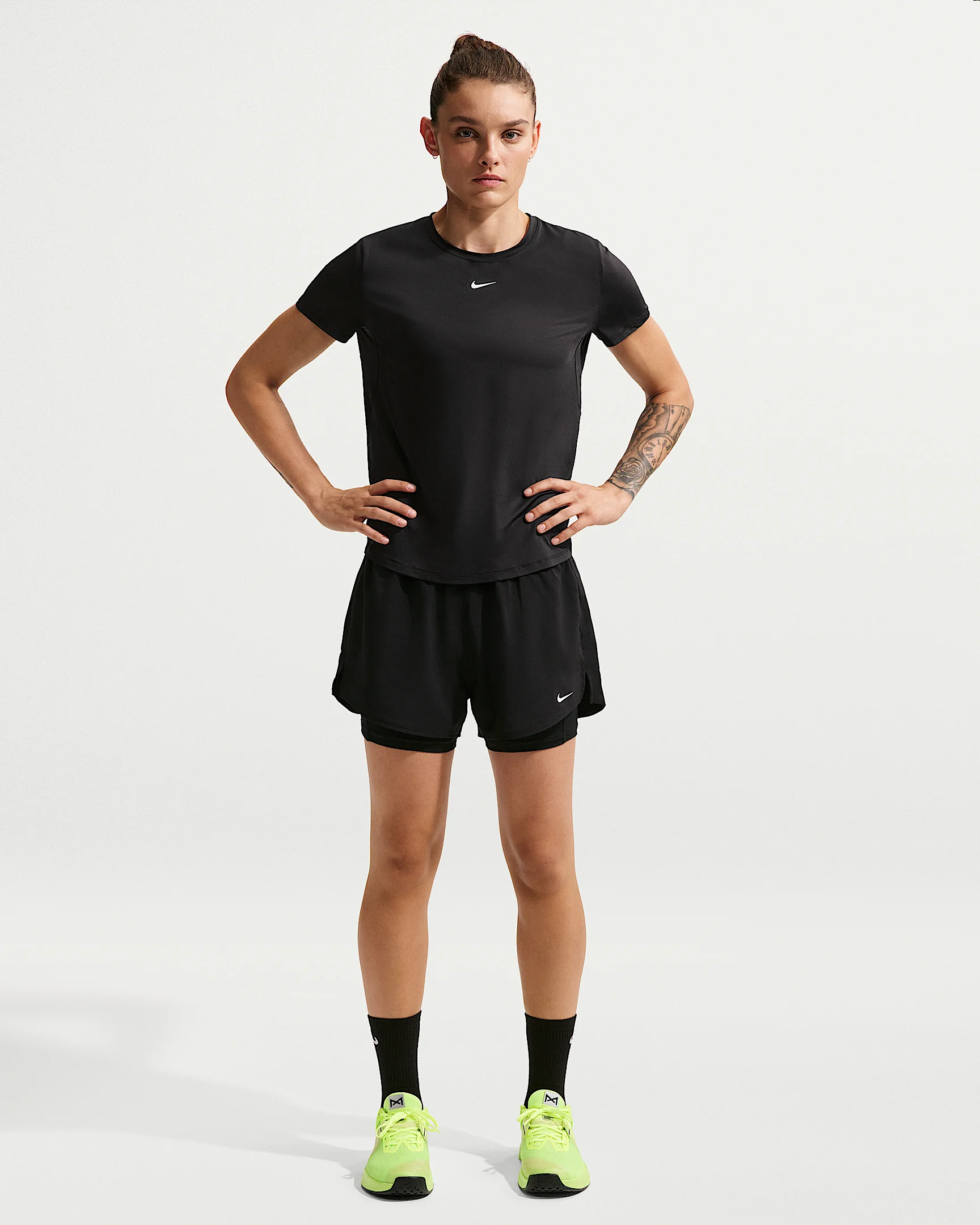 Nike One Women's Dri-FIT High-Waisted 3" 2-in-1 Shorts - 1
