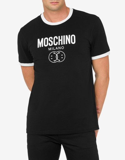 Moschino DOUBLE SMILEY® STRETCH JERSEY T-SHIRT outlook