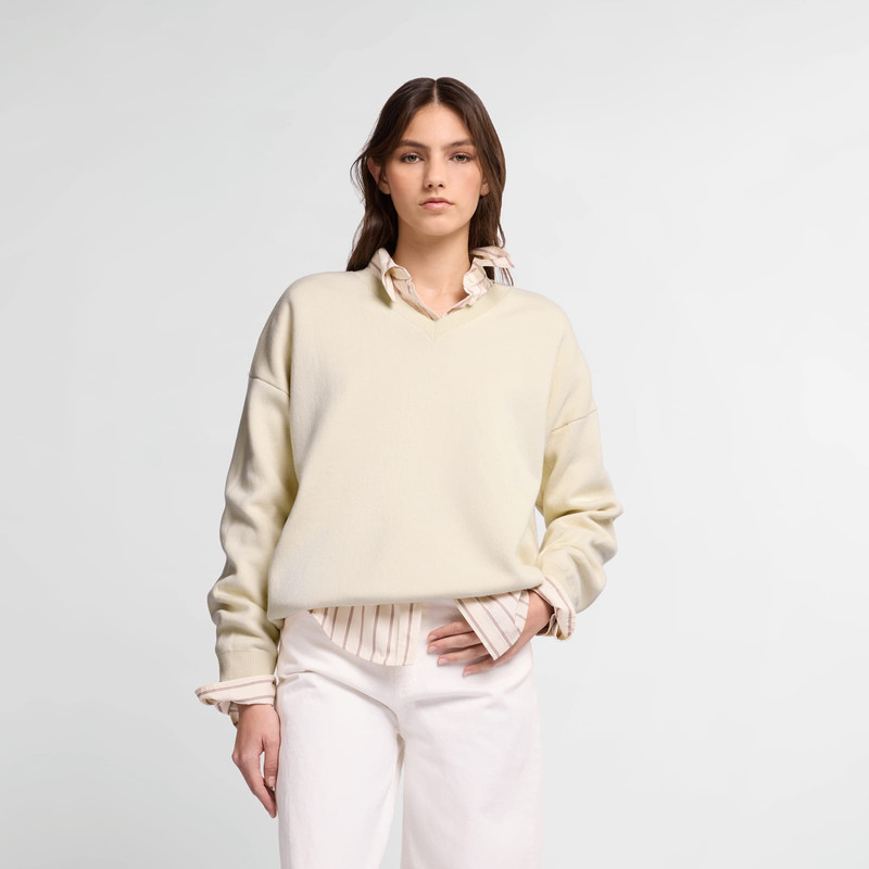 V-neck pullover in doubled knit 3