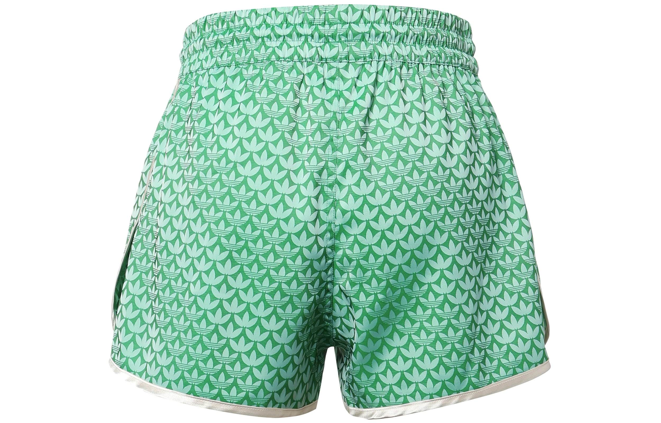 (WMNS) adidas Adicolor High Waist Monogram Short 'Green' IK7888 - 2