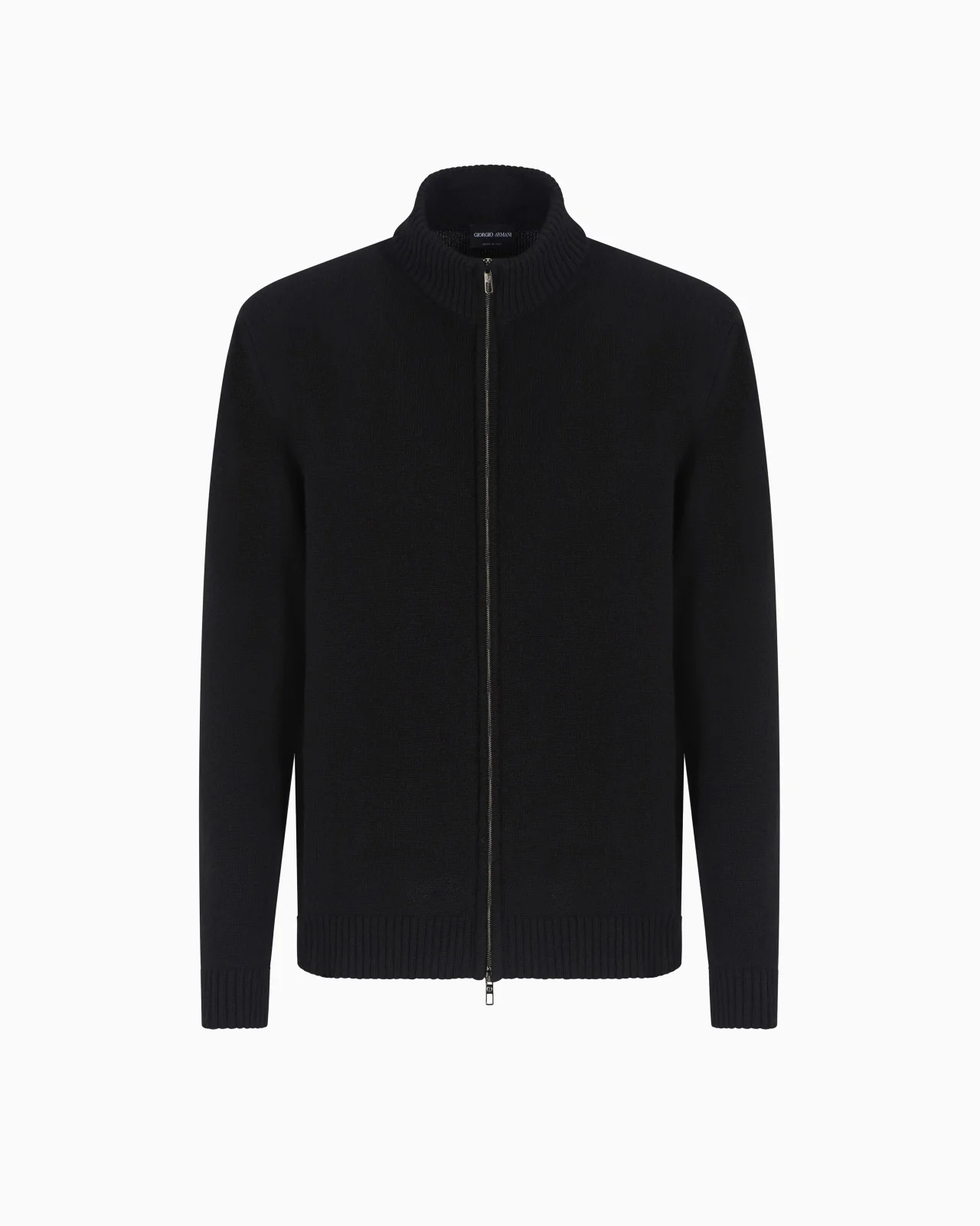 CASHMERE ZIP-UP MOCK-NECK CARDIGAN - 1