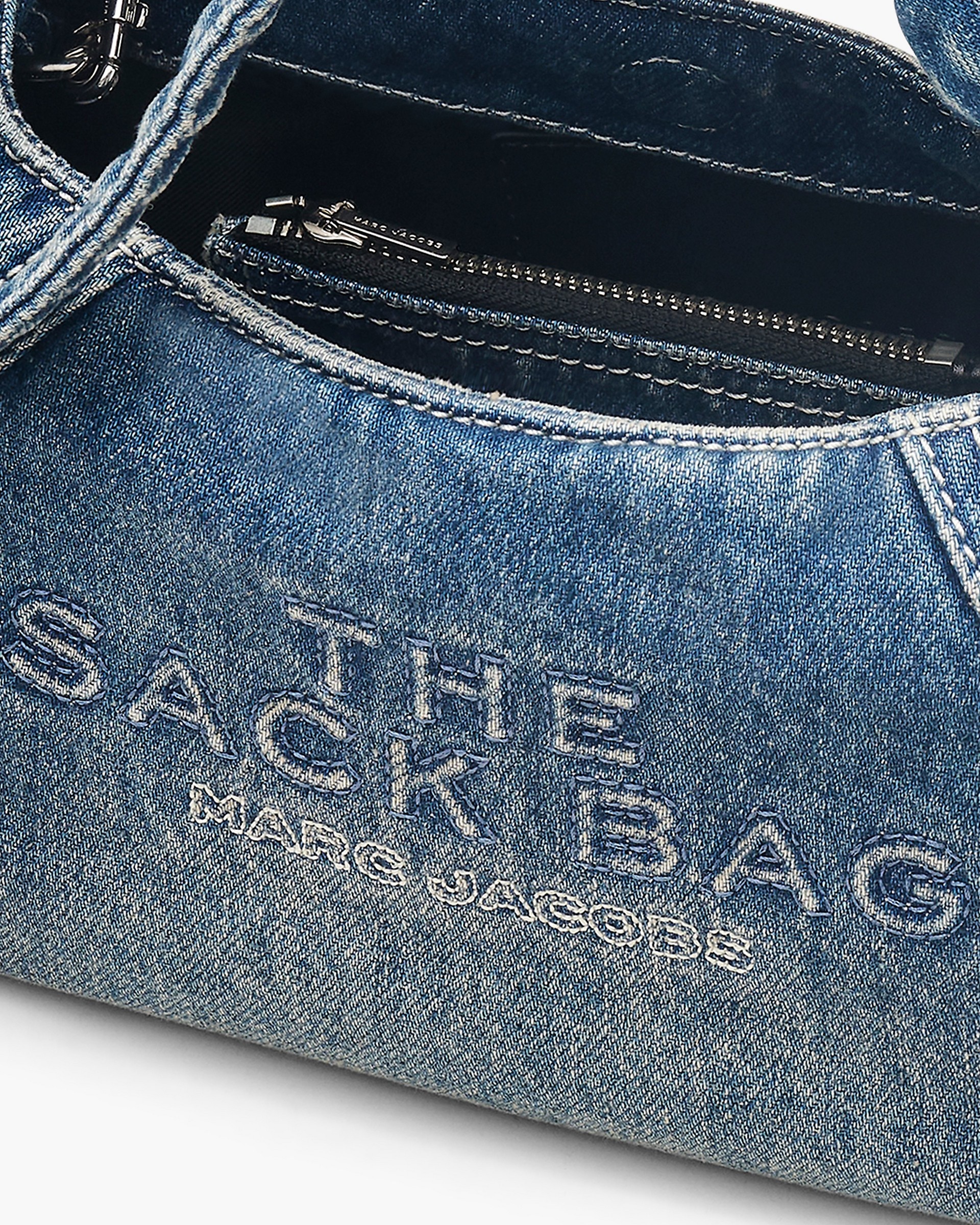 THE BOW DENIM MINI SACK BAG - 4