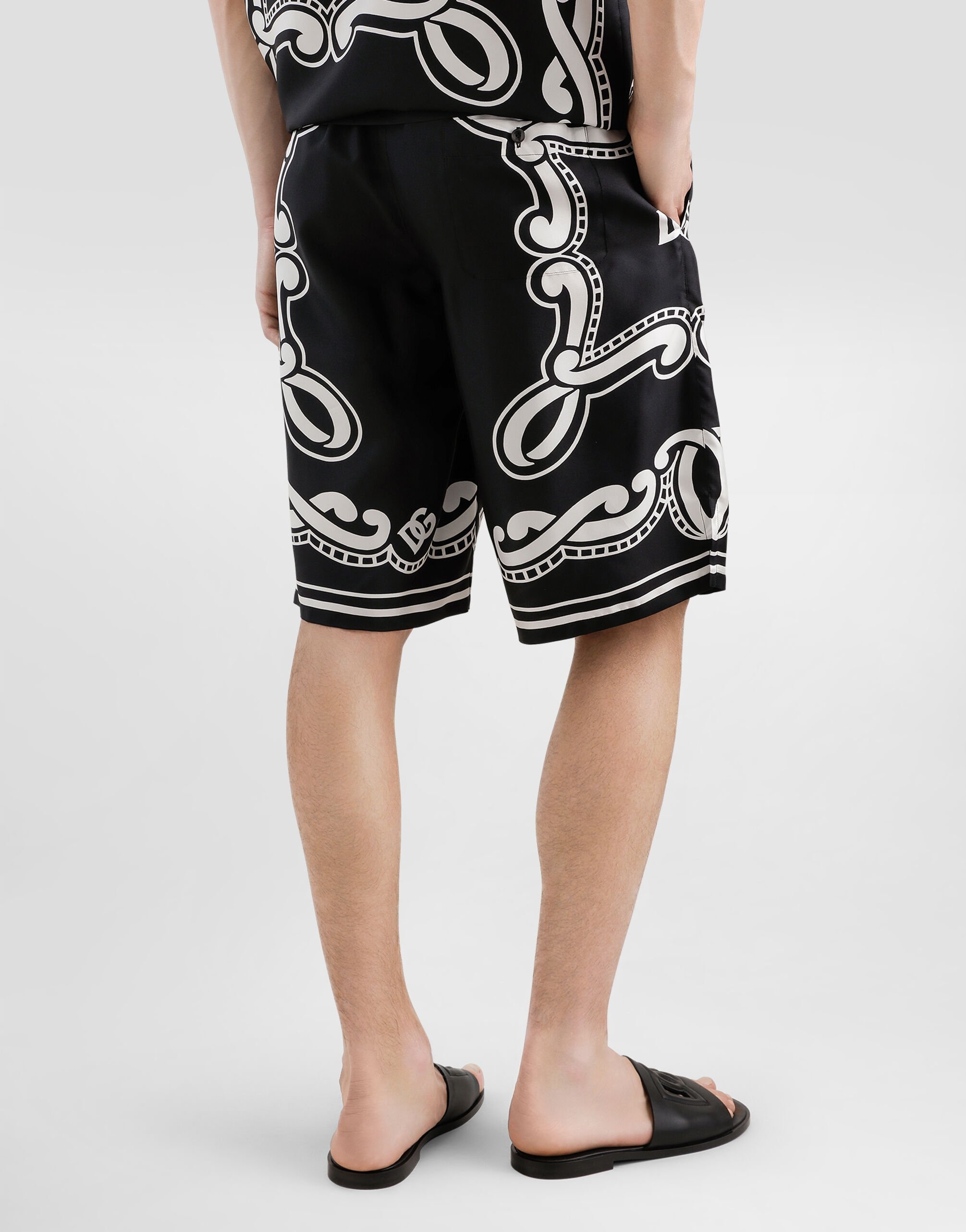 Bandanna-print silk shorts - 5