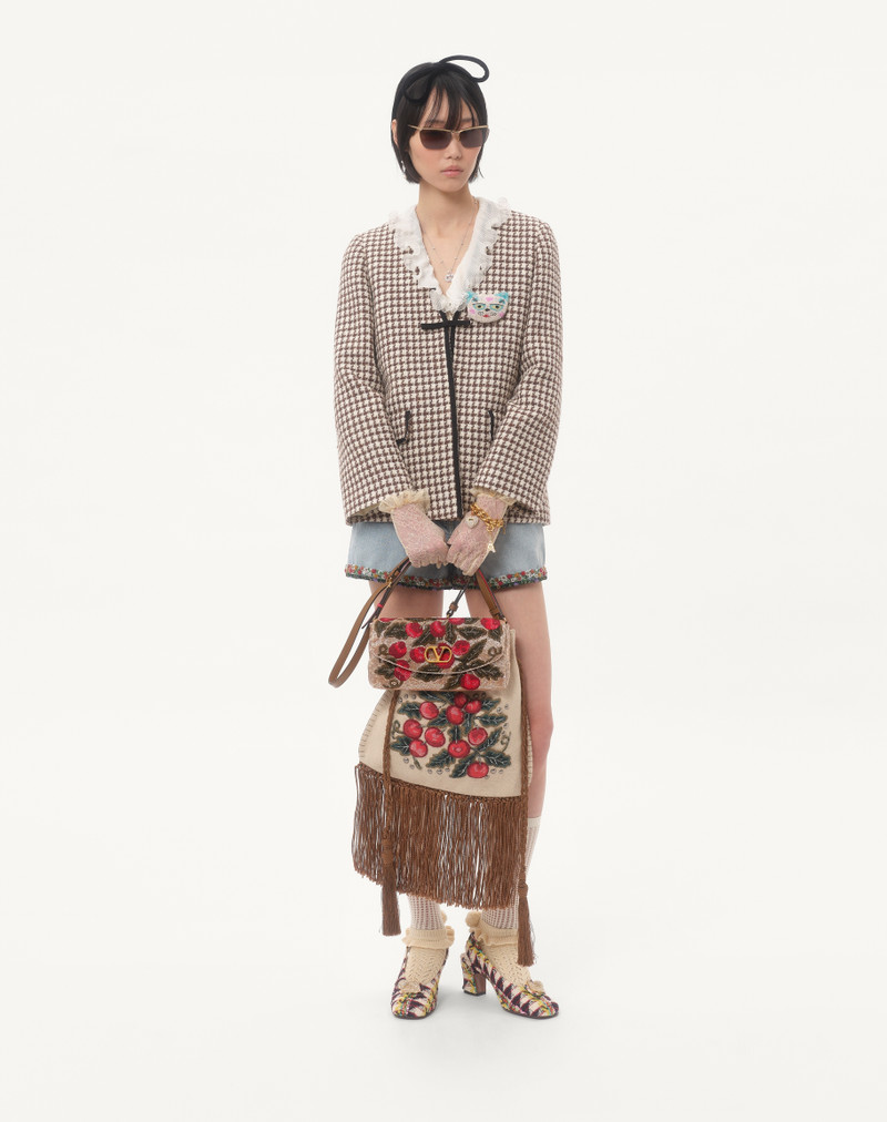 VALENTINO GARAVANI DEVAIN EMBROIDERED SMALL SHOULDER BAG 2