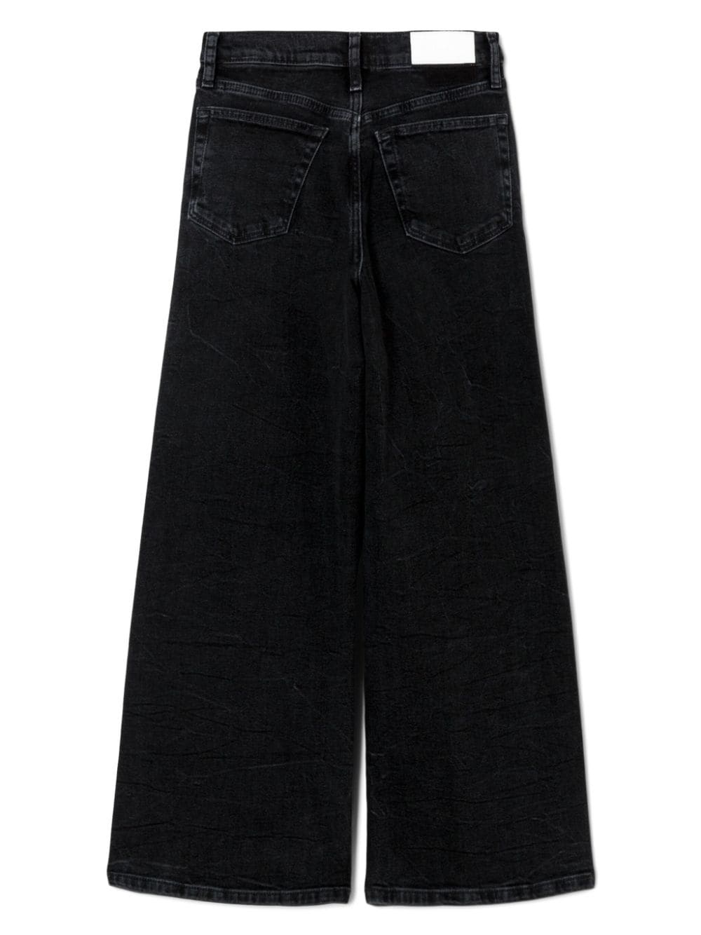 high-rise wide-leg cropped jeans - 6