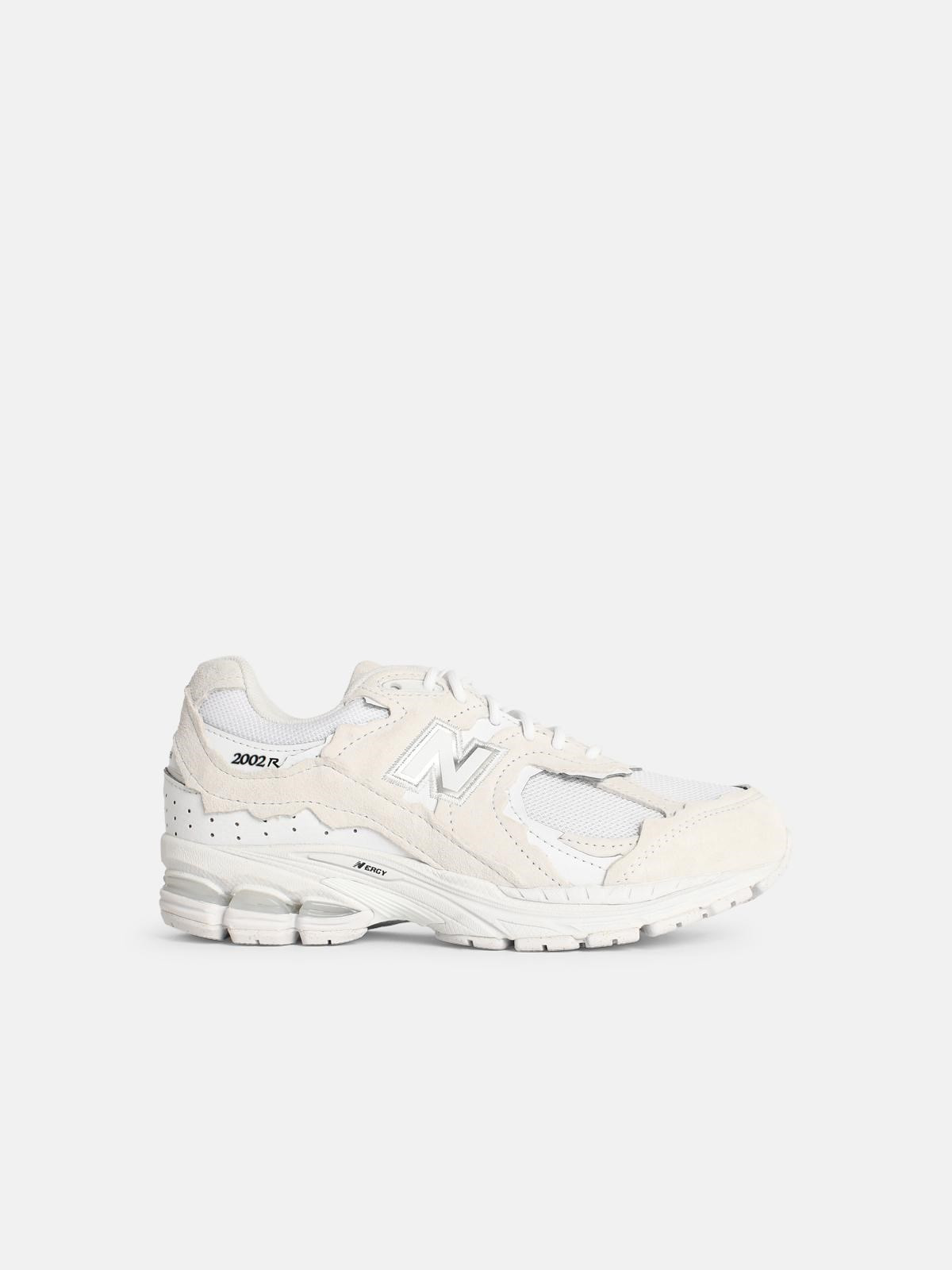 '2002R' WHITE MESH AND SUEDE SNEAKERS - 1