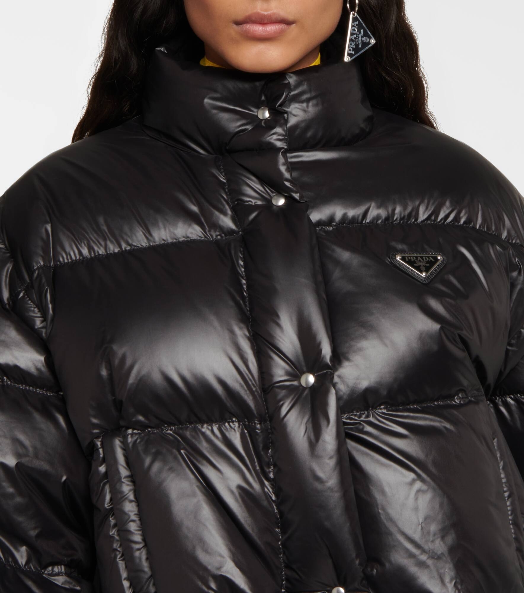 Re-Nylon crop down jacket - 4