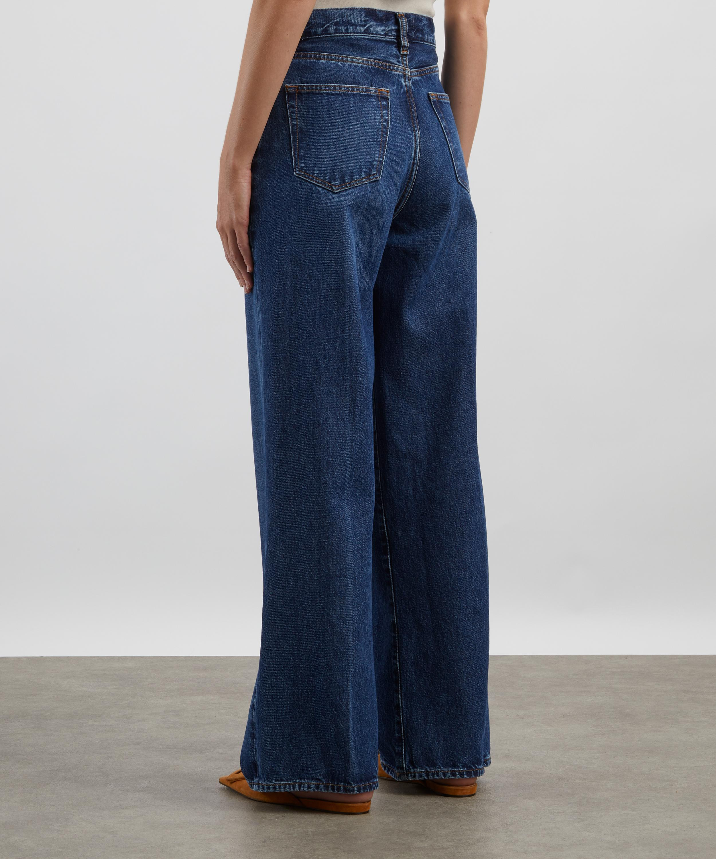 Collegiate High-Rise Wide Jeans in Galactic - 4