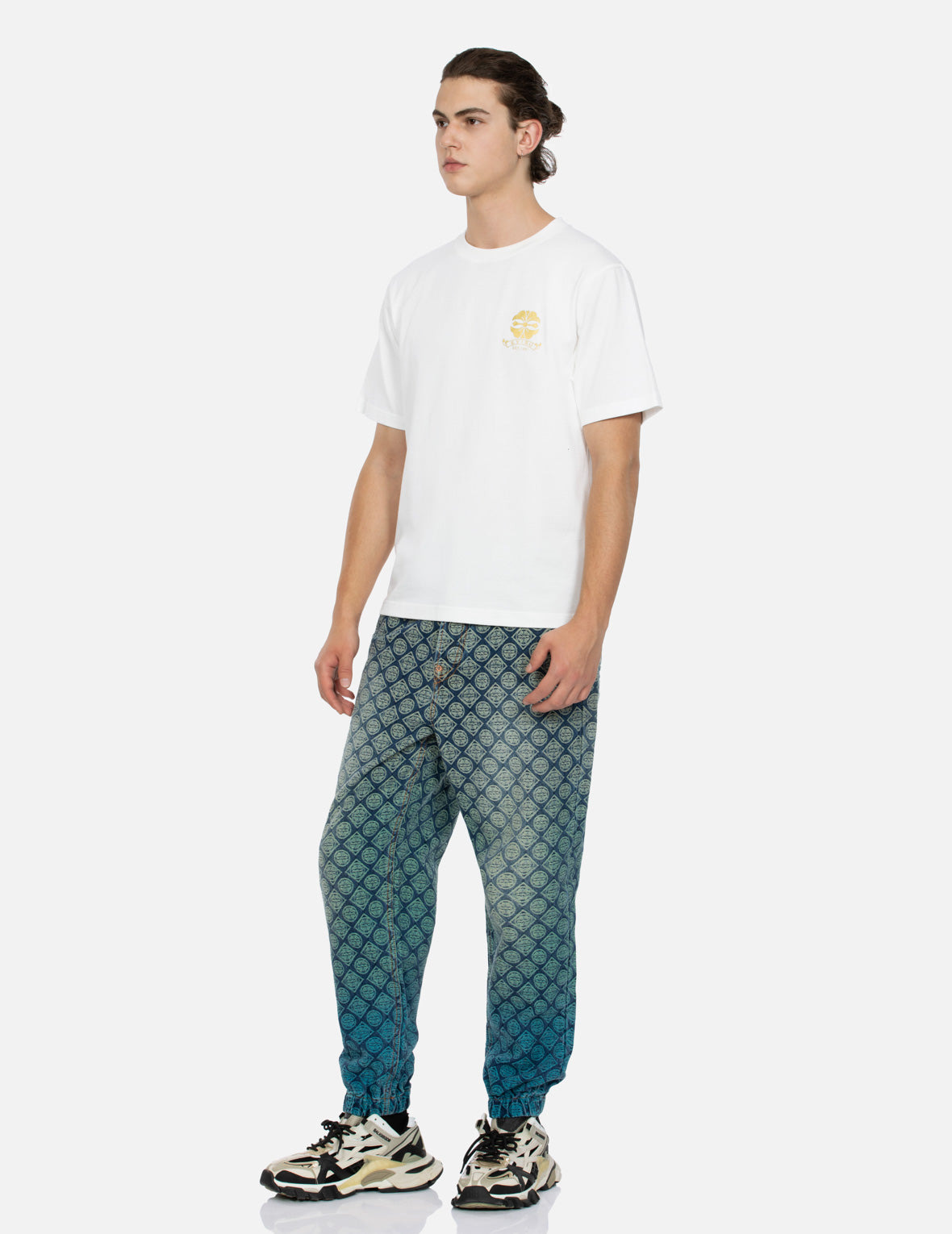 KAMON AND LOGO FOIL PRINT REGULAR FIT T-SHIRT - 3