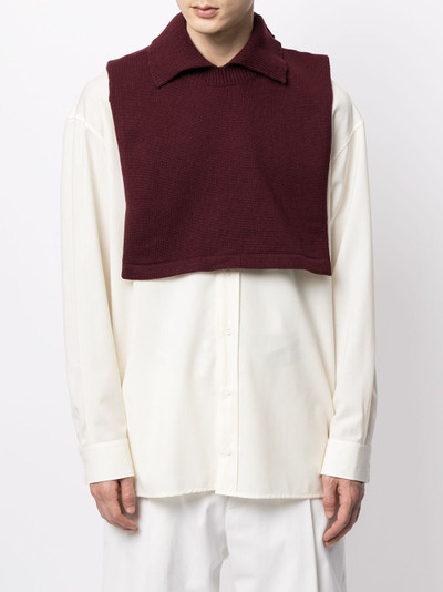 Jil Sander collared knitted bib outlook