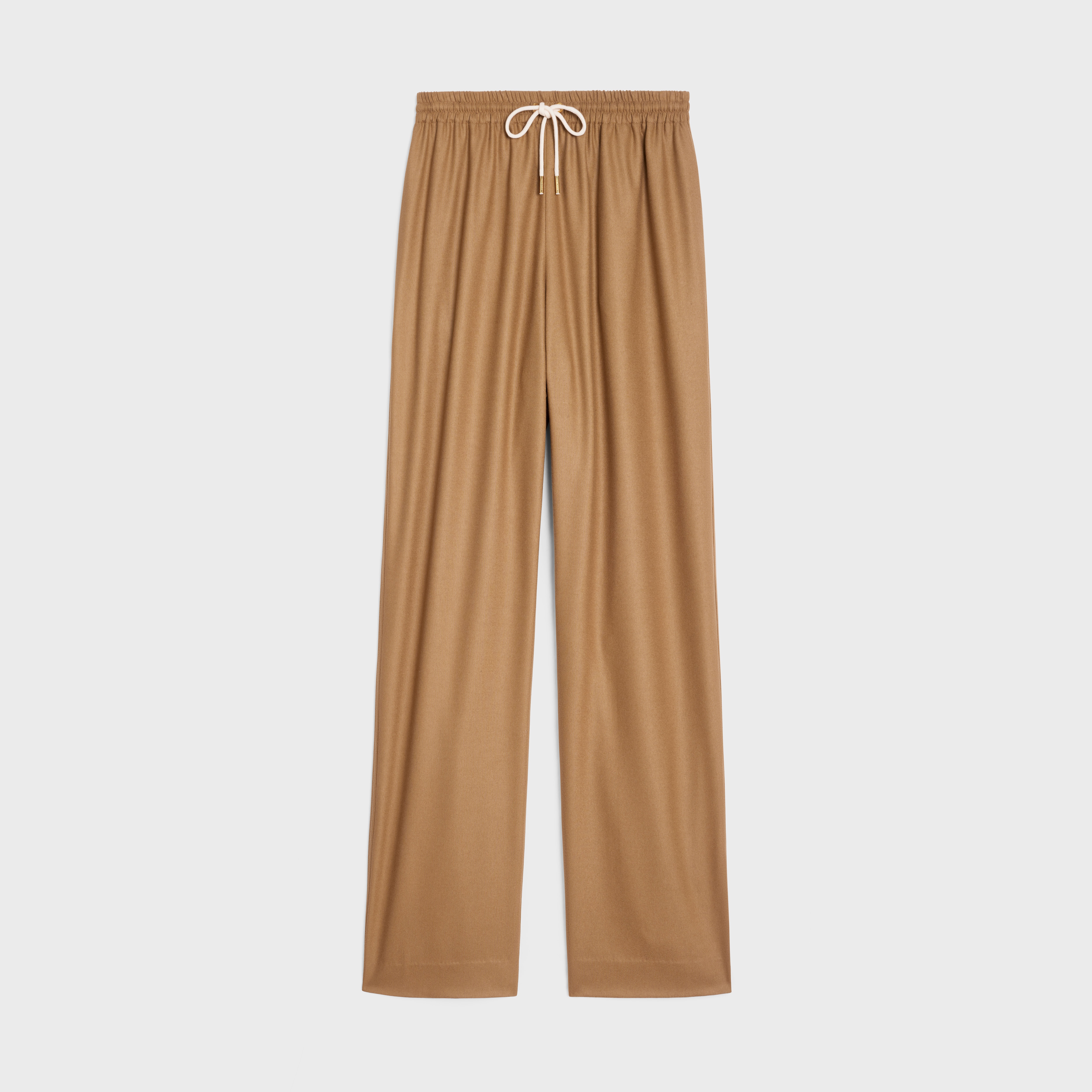 straight jogging pants in cashmere flannel - 1