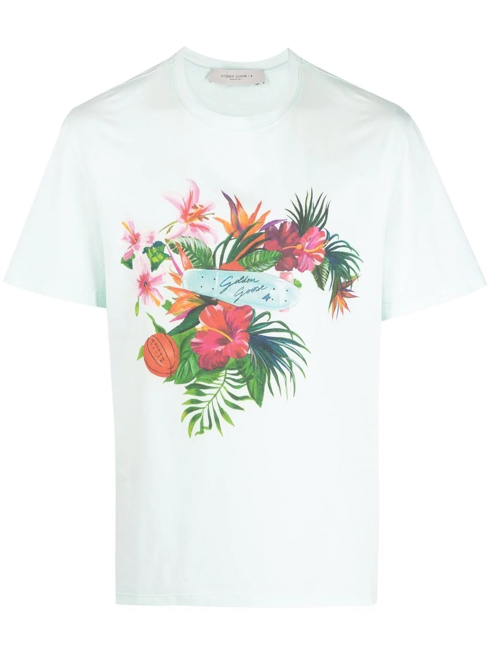 floral logo-print T-shirt - 1