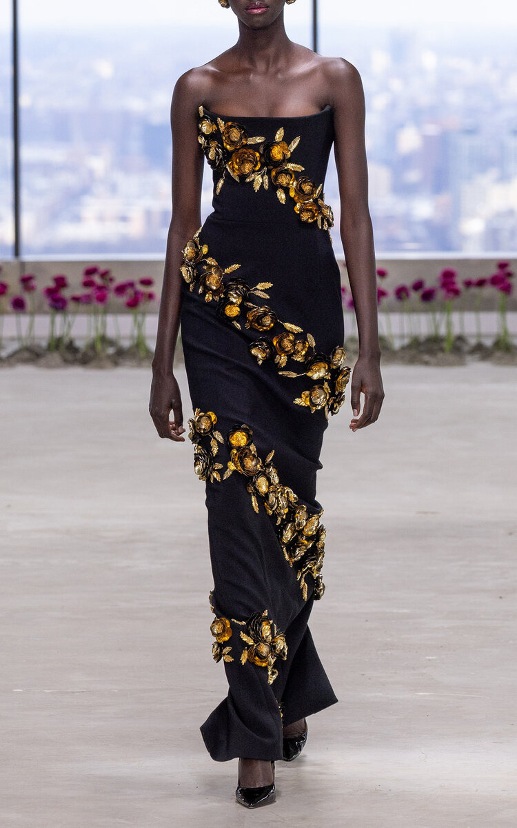 Embellished Strapless Gown black - 2
