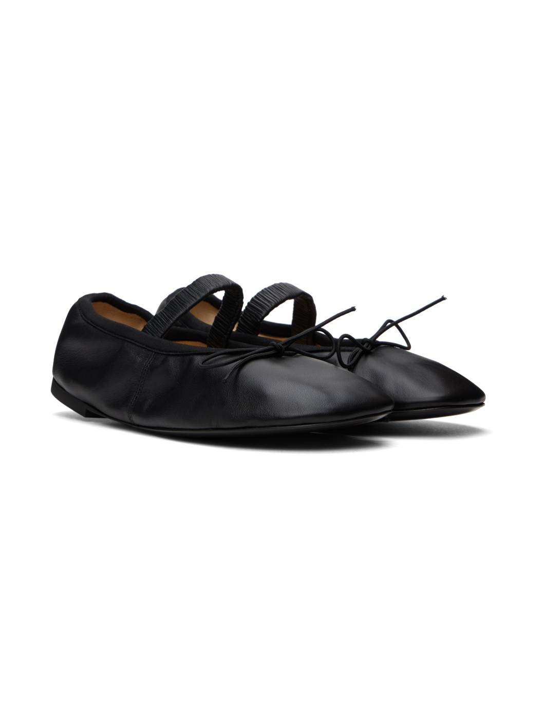 Black Glove Mary Jane Ballerina Flats - 4