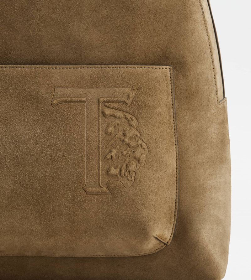 BACKPACK IN SUEDE MEDIUM - BROWN 5