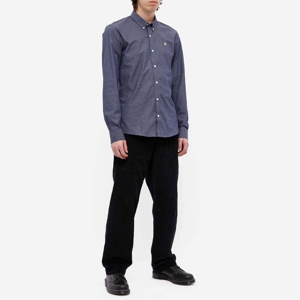 Maison Kitsuné Fox Head Embroidery Classic Shirt - 6