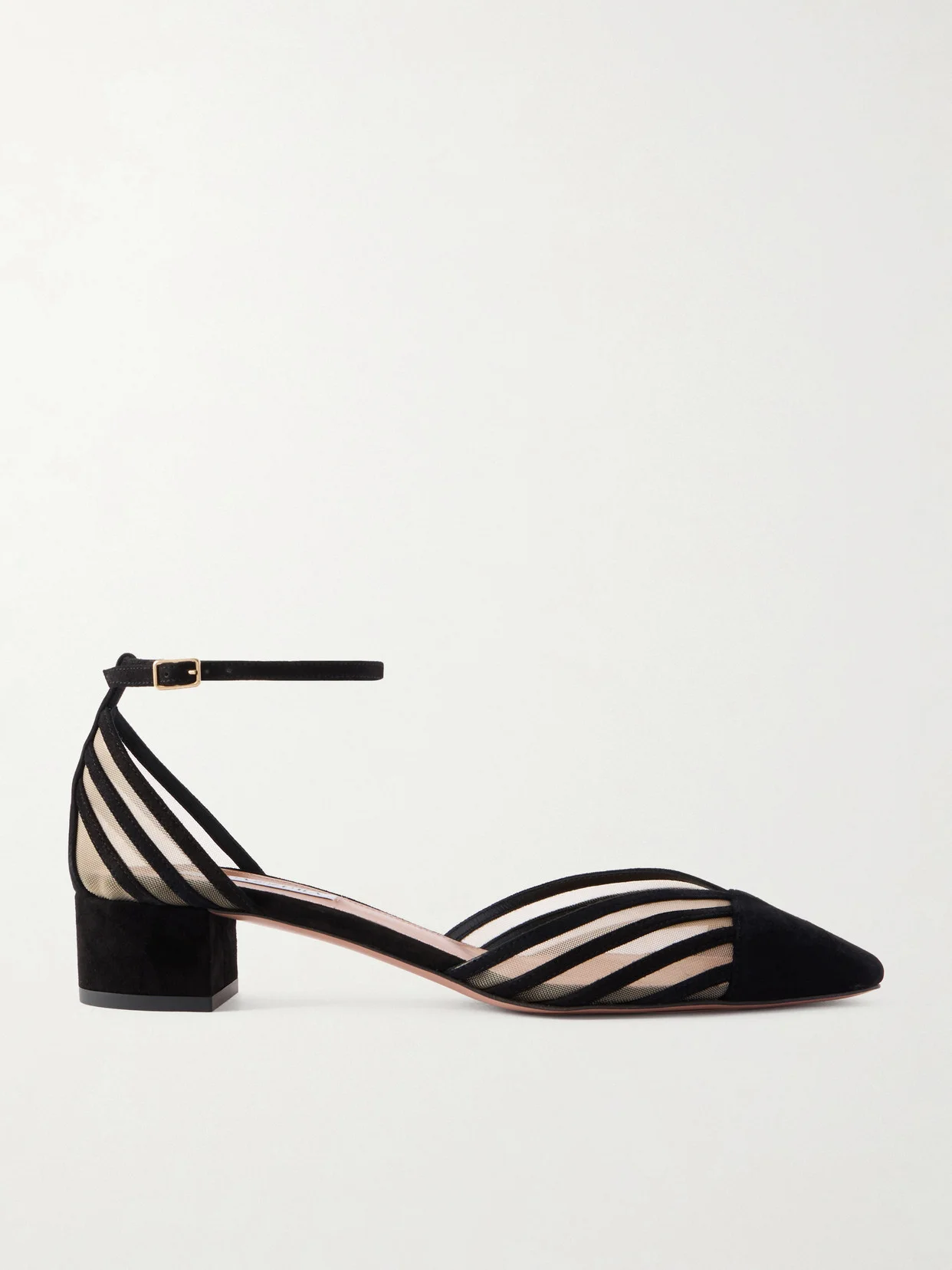 Alana 35 Suede-trimmed Mesh Pumps - 1