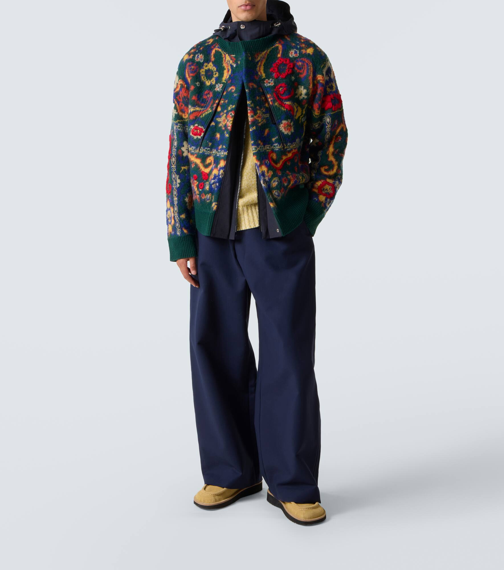 Floral wool jacquard jacket - 2
